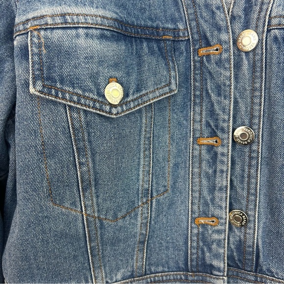 Veronica Beard Keaton Blue Denim Cropped Jacket Size Large - Picture 11 of 15